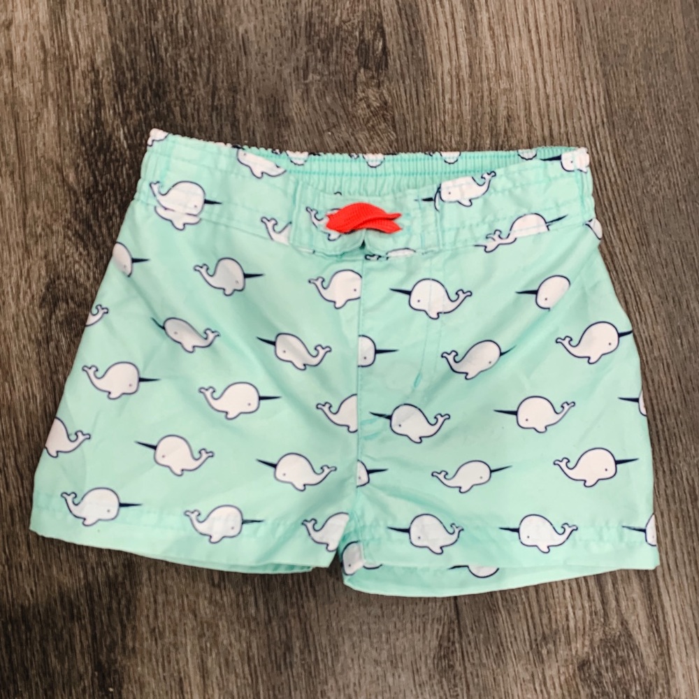 Cat & Jack Baby Boy Swim Trunks - Narwhal